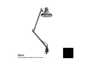 Luxo LC Combo Task Lamp 45" Arm with Clamp Mount Base, Black