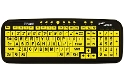 Image of NO LONGER AVAILABLE - Optelec Large Print Keyboard, Black on Yellow