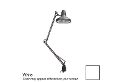 Image of Luxo LC Combo Task Lamp 45" Arm with Clamp Mount Base, White