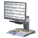 Clearview+ with text on the screen
