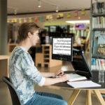 A student using the Clearview Go in a school environment