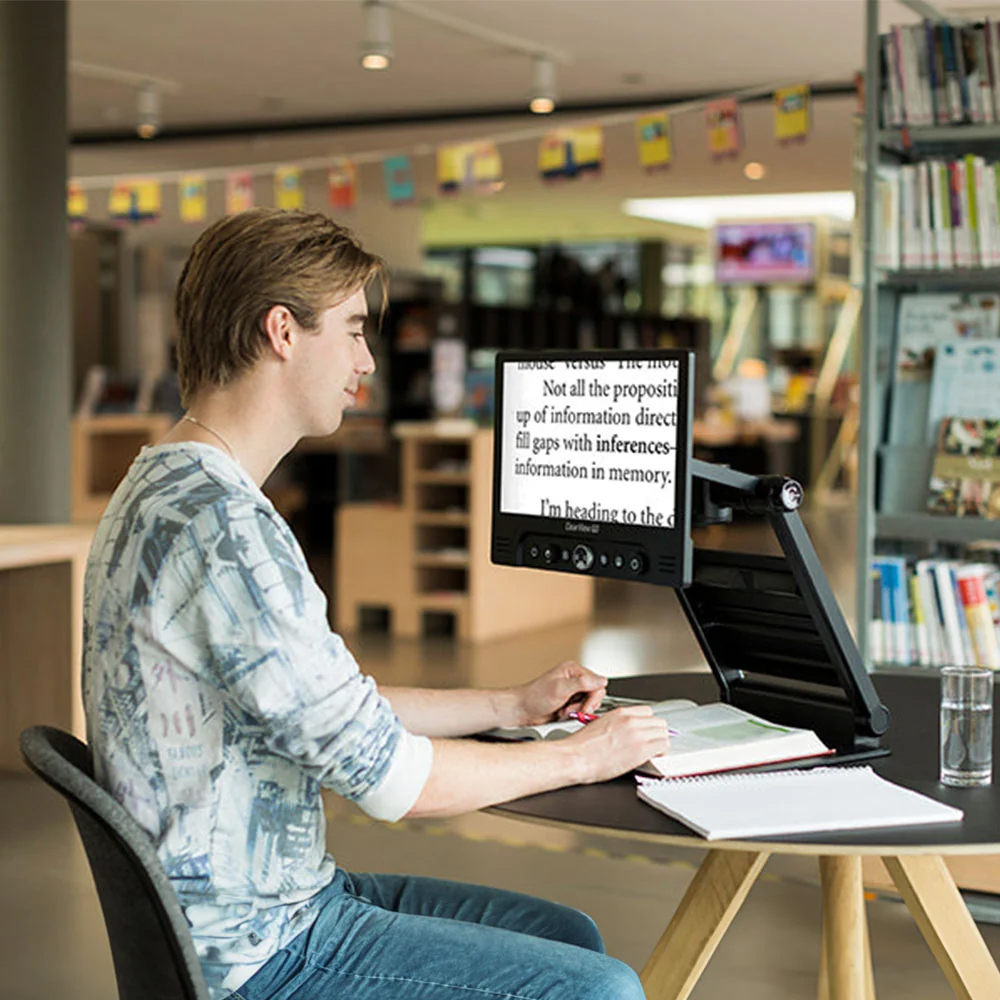 A student using the Clearview Go in a school environment